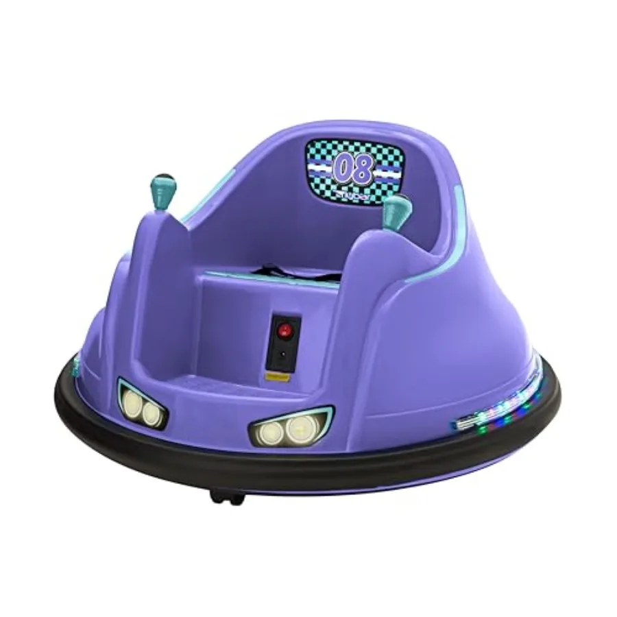 

6V Bumper Car for Toddlers Electric Ride On Toy with LED Lights 360 Degree Spin Supports up to 66 lbs Ages 1.5-4