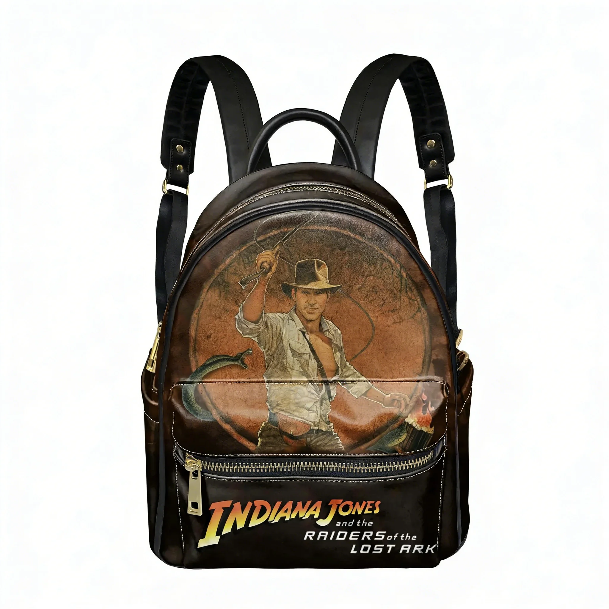 

Indiana Jones Raiders of The Lost Ark Backpack Womens Men Double Shoulder Bag Business Travel Bookbag Rucksack Gift Daypack