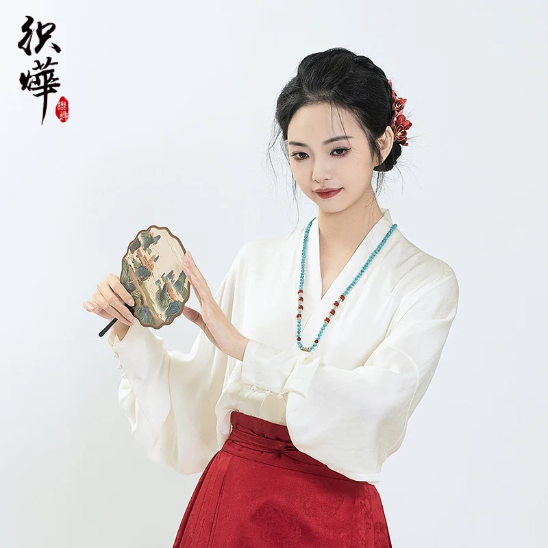 

Улучшенная юбка-тюльпан Zhiye в новом китайском стиле для повседневного образа в стиле Ханьфу, женская модная юбка из эластичного полиуретанового волокна