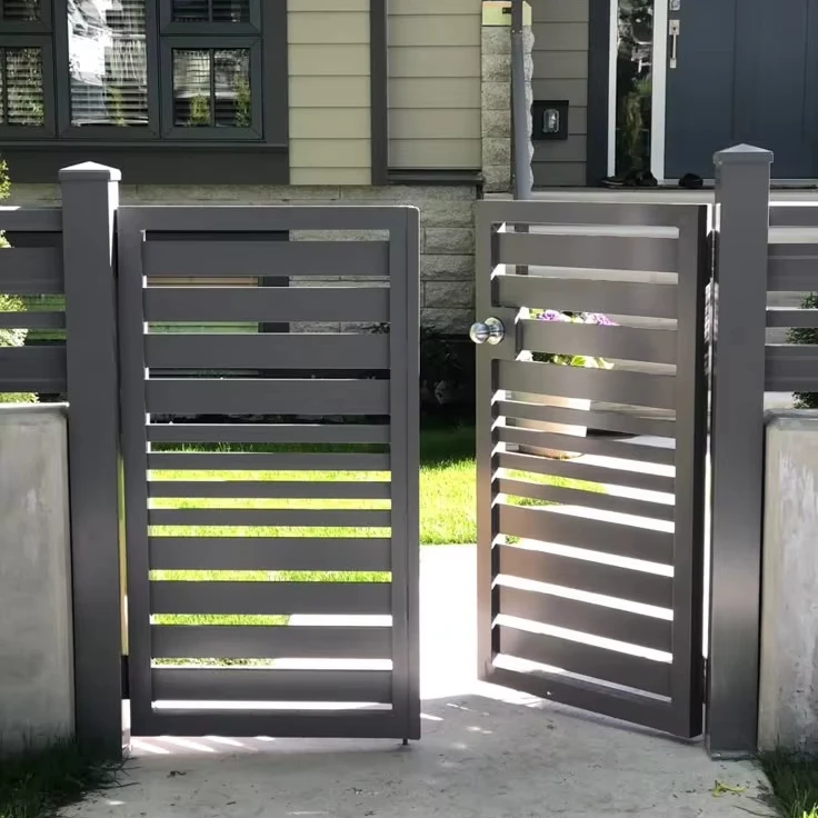 New Design Aluminum Alloy Garden Security Gate for Side Courtyard Entrance Gate with Hinges and LocksCustomizable