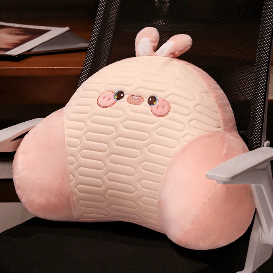 

Cartoon latex ice silk waist cushion for office prolonged sitting headboard cushion chair back cushion waist protection cushion