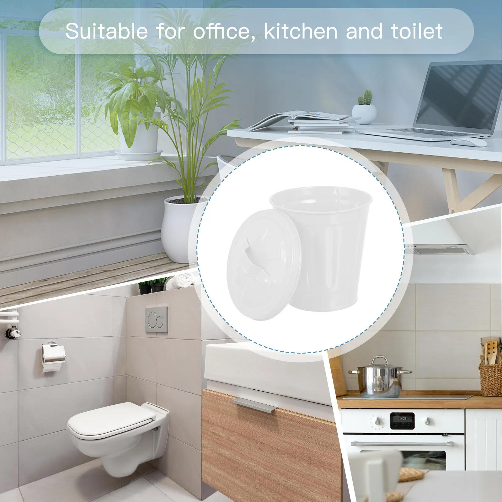 

1Pcs Mini Waste Bin with Lid Creative Desktop Garbage Container for Home Office Bedroom Countertop Trash Can Decorative