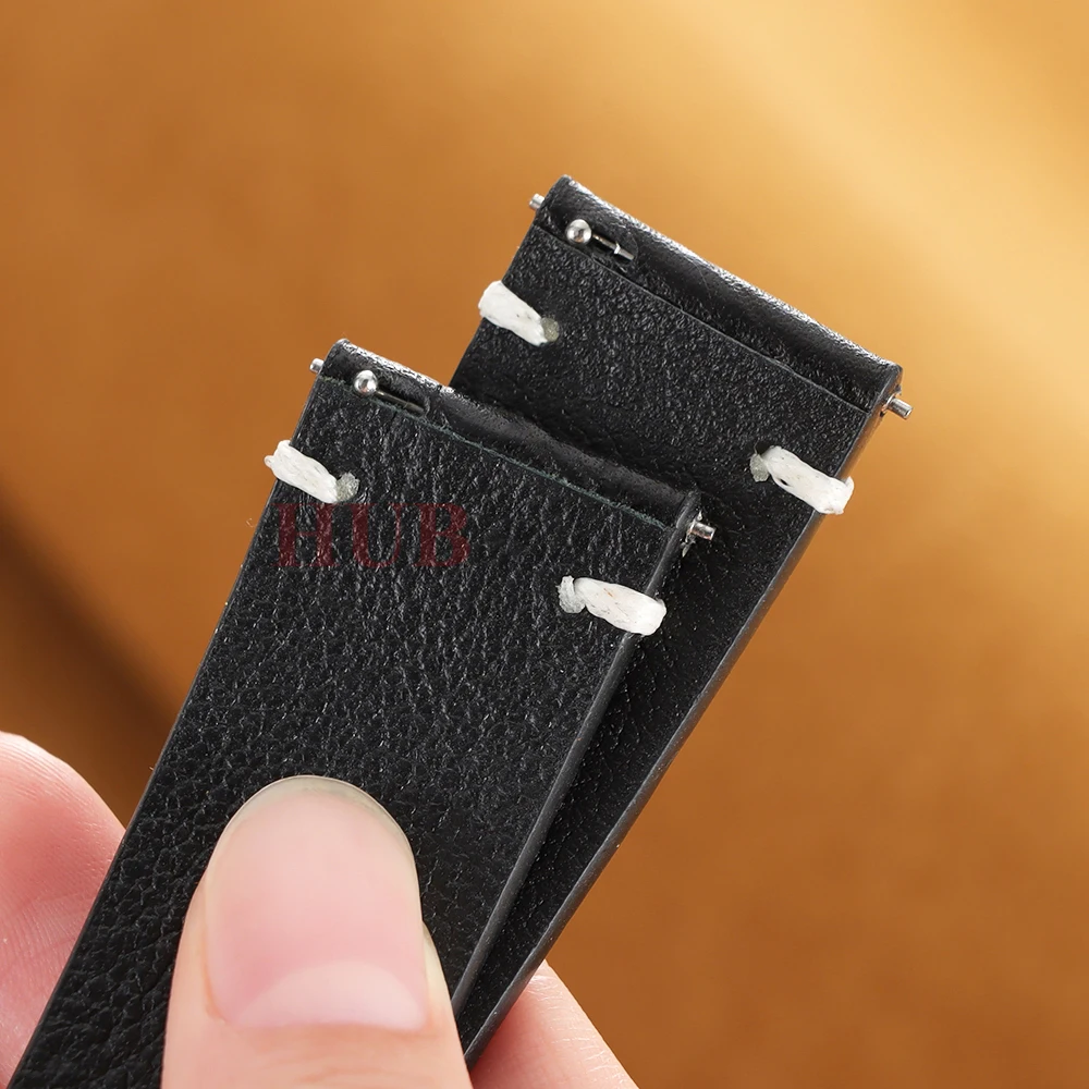 Vintage Genuine 20 22mm Retro Printed Pattern Cowhide Watch Strap Watchbands for Seiko Leather Watchband Bracelet for Men Women