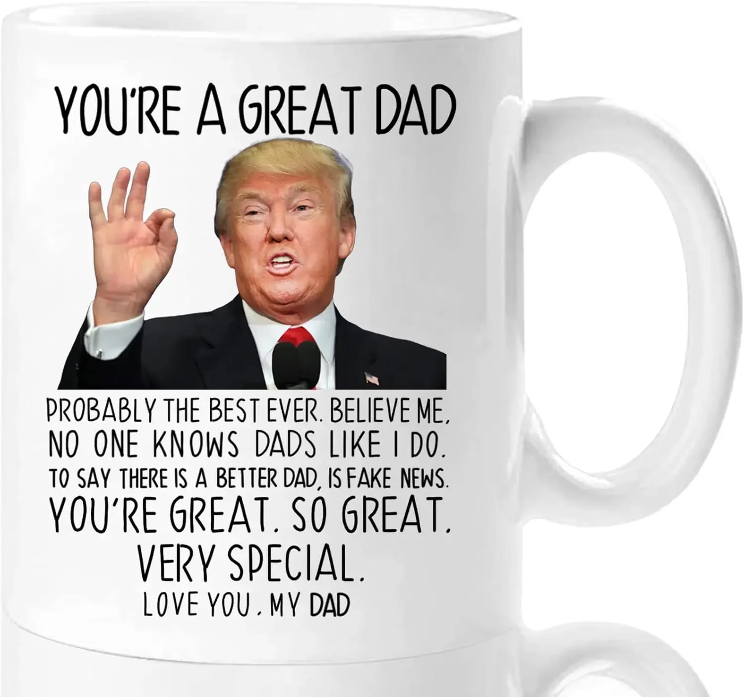 Funny Dad Gifts from Daughter Son, You're A Great Dad Coffee Mug, Birthday Gifts, Gag Gifts for Cup, Father's Day Present 