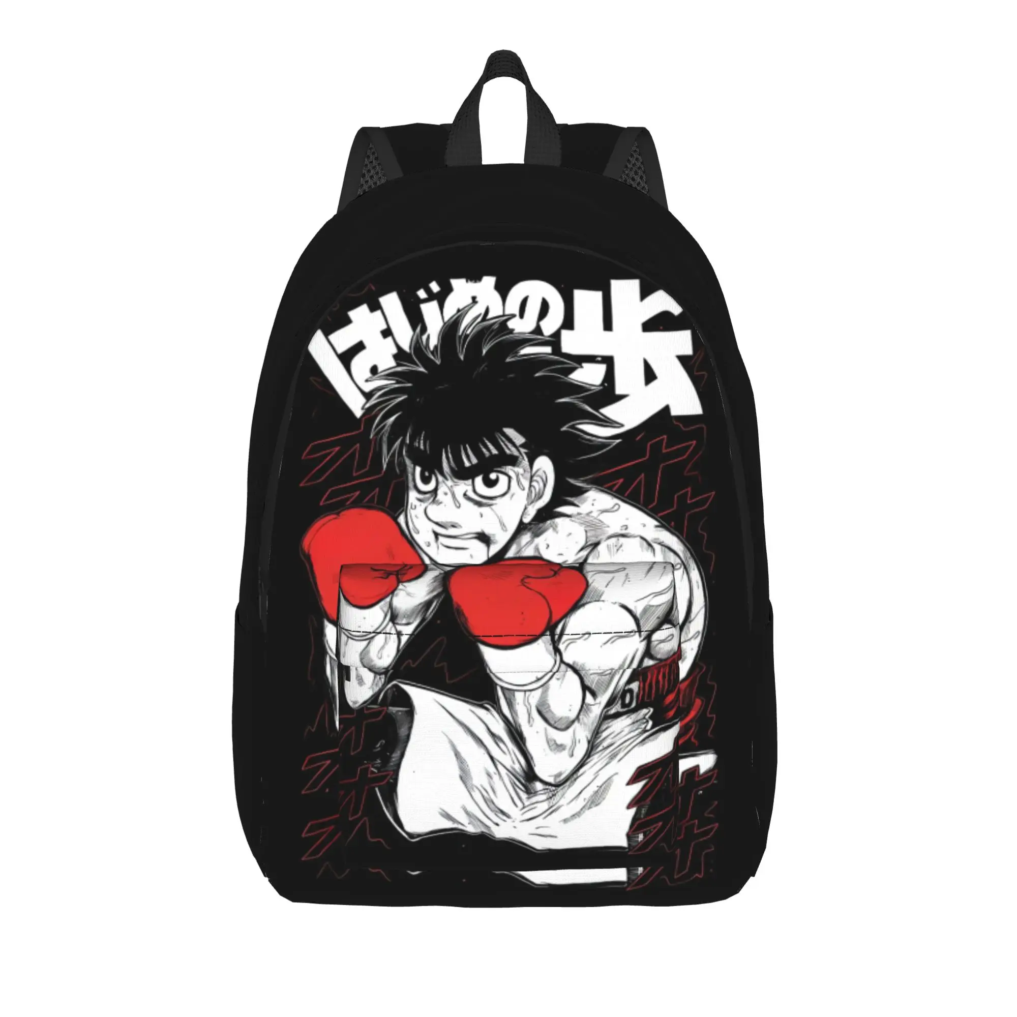 Hajime No Ippo Kamogawa Boxing Gym Backpack Student  Breathable Backpacks Polyester High School Bags Cycling Colorful Rucksack