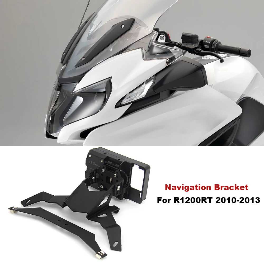 

Для BMW R 1200 RT R1200RT 2010 2012 2013, новый мотоциклетный навигационный кронштейн, GPS-навигатор, USB-зарядка, держатель для телефона