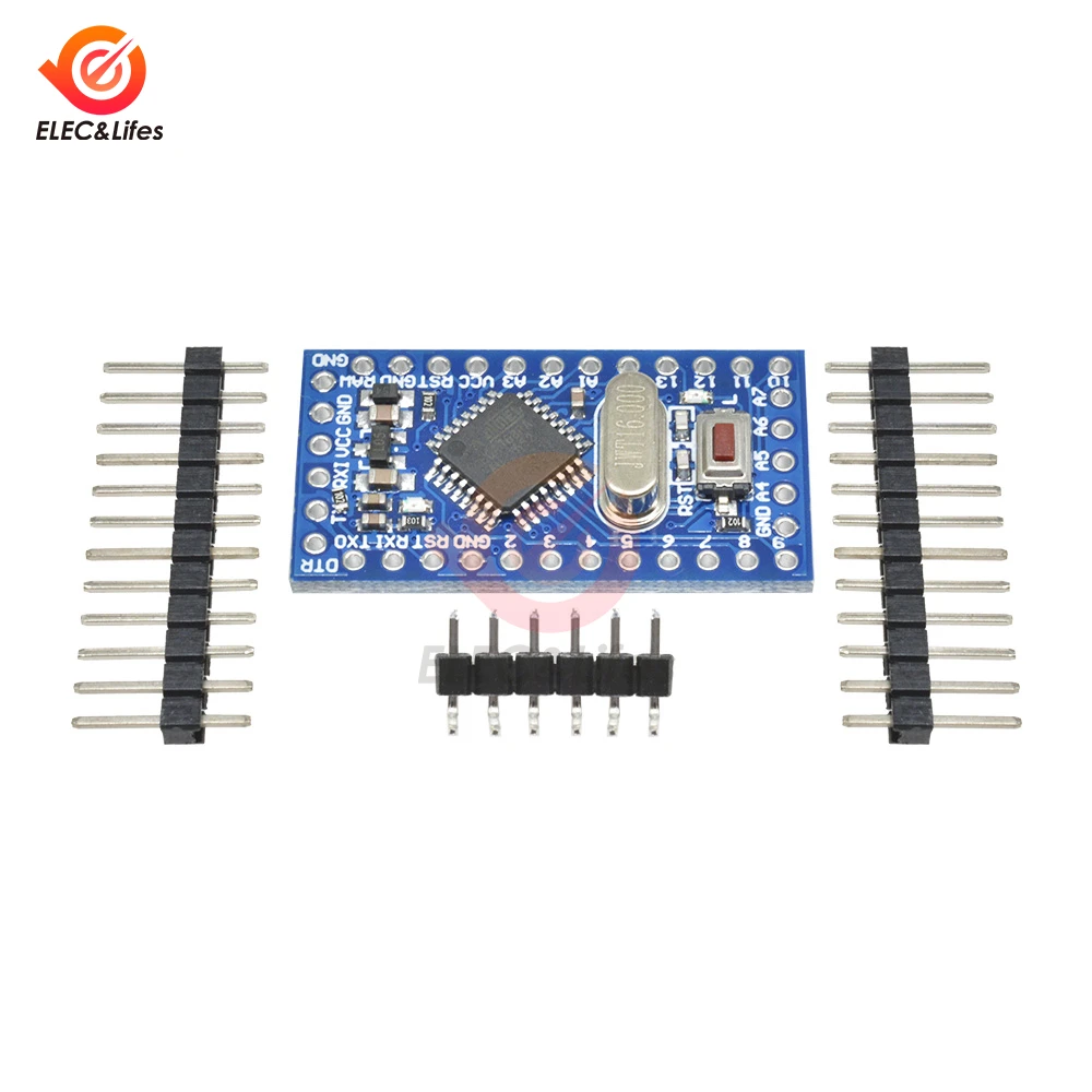 5V Pro Mini Module Atmega168 Microcontrol Development Board Plug-in Crystal Oscillator For Arduino Replace Atmega328 Bootloader