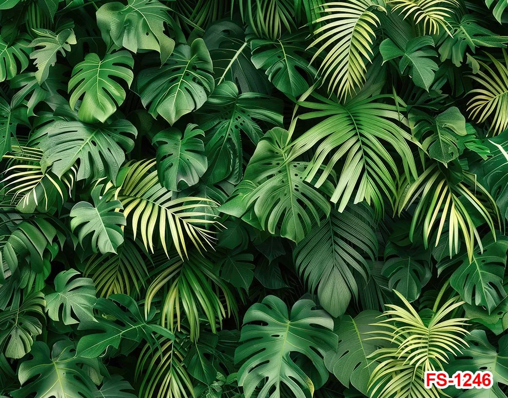 غابة سفاري أوراق خضراء خلفيات التصوير الفوتوغرافي ، الخلفيات الاستوائية الصيفية الطبيعية ، واحدة البرية ، حفلة عيد ميلاد الطفل ، ديكور المناظر الطبيعية