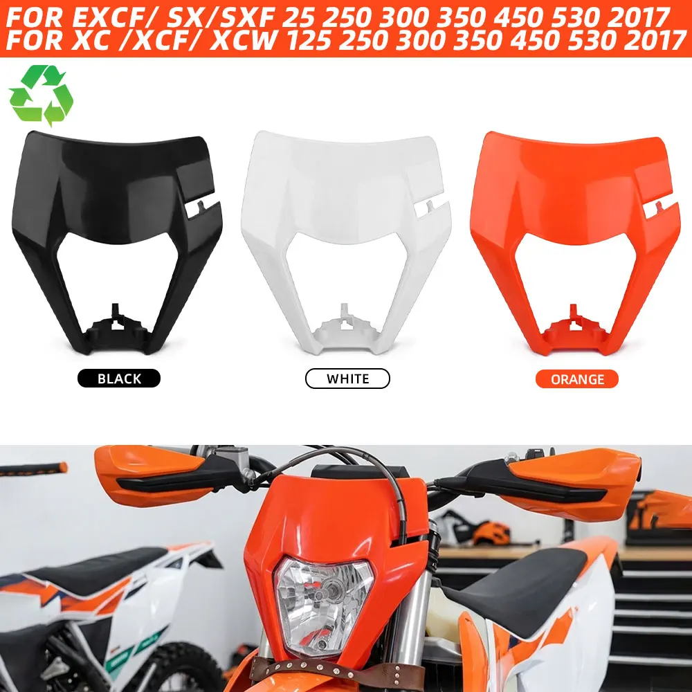 AliExpress NONE Head Light Cover Mask Plate For KTM EXC SX EXCF 125 250 300 350 450 530 2017 Electric Dirt Bike Motocross Motorcycle Headlamp