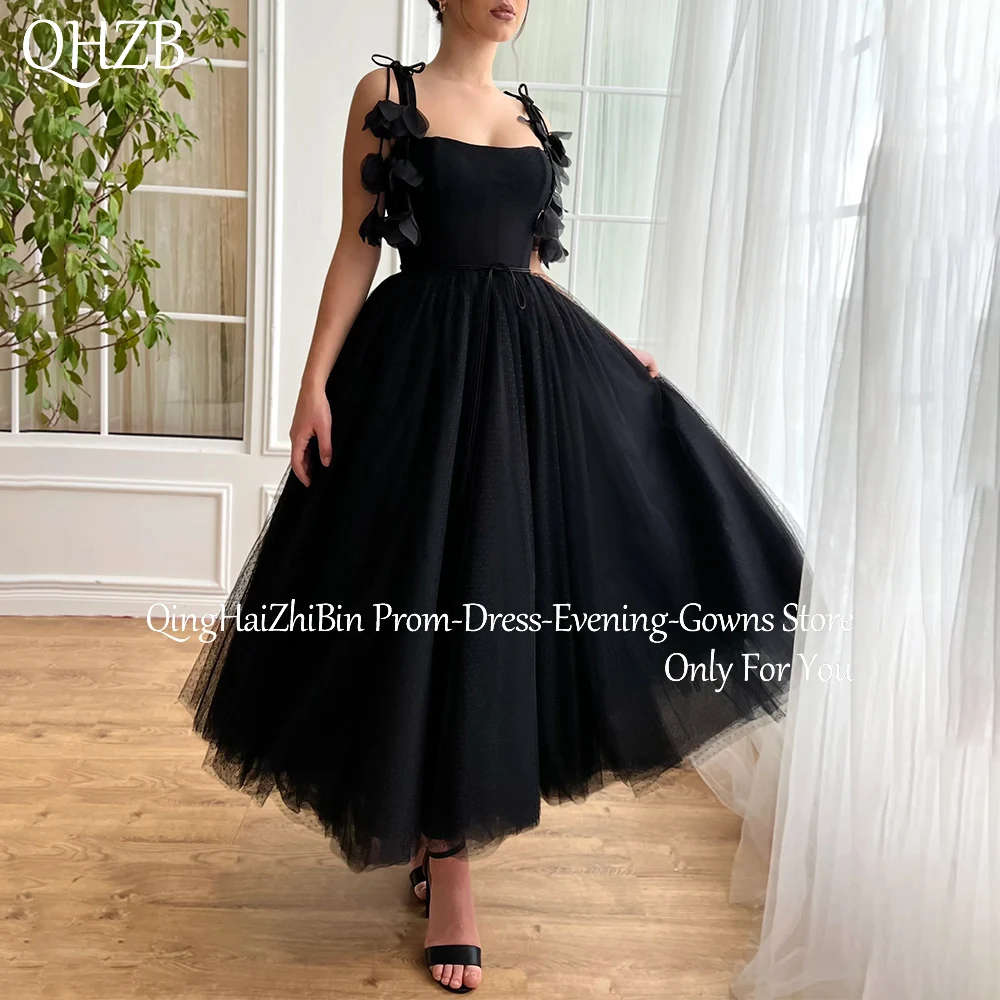 

Customized Elegant Black Prom Dresses for Special Occasions Tulle Spaghetti Strap Woman Evening Party Gala Ball Gowns 2026