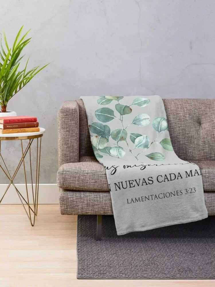 Sus misericordias son nuevas cada ma?ana spanish bible verse Throw Blanket Moving for sofa Luxury St Blankets