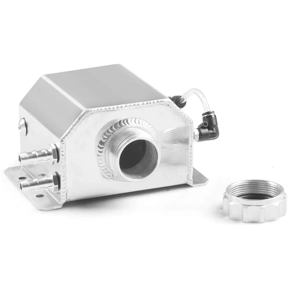 Tanque de desbordamiento de radiador de refrigerante de aleación de aluminio Universal, 1L, lata de captura de aceite de motor, depósito de tanque de expansión
