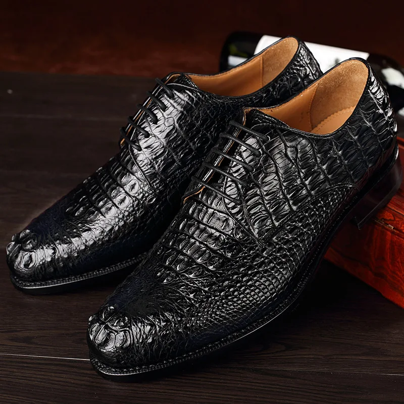 

New Autumn Winter American Style Men's Business Dress Men Casual Formal Shoes Outsole Crocodile Leather Casual Shoes Men Loafers