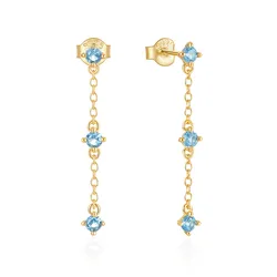 CANNER-pendientes de tuerca de plata de ley S925 para mujer, aretes de circón brillante, borla larga, temperamento versátil, joyería, regalo de fiesta