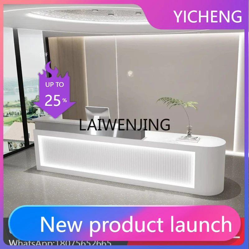 

LYY simple beauty salon checkout page clothing store light luxury stainless steel bar counter