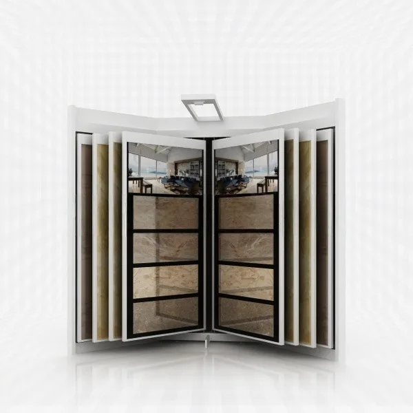 High Quality Purse Stand Stone Custom Modern Designer Tile Wood Sample Display Rack Marble Stone Quartz Display Stand
