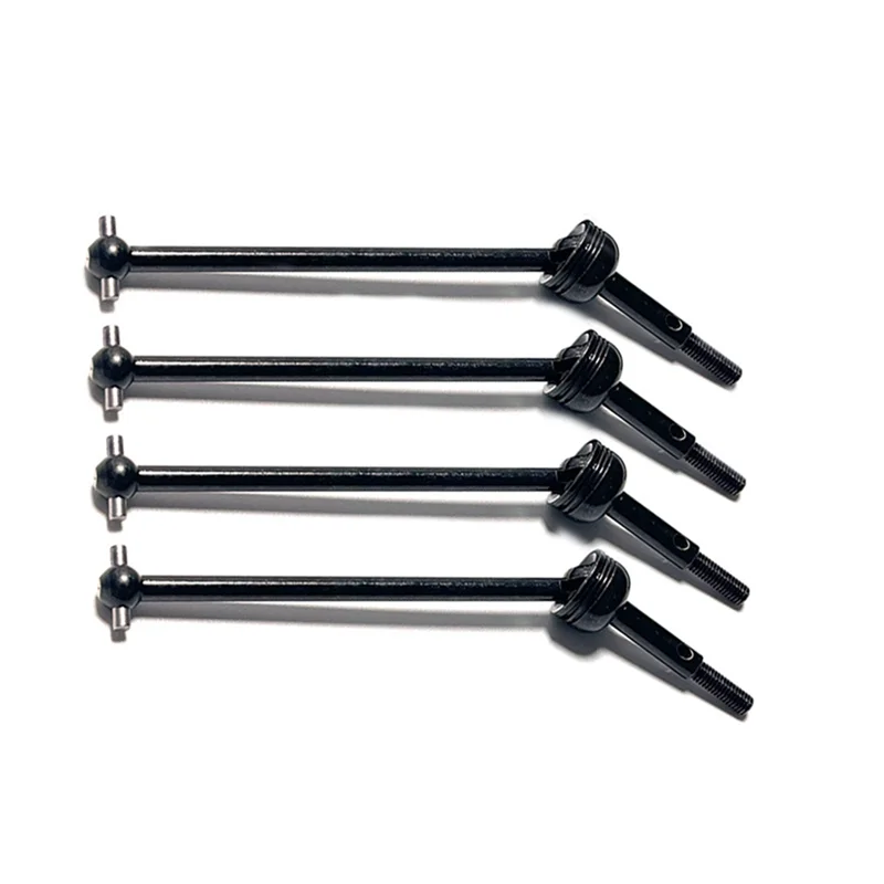 4Pcs Remote Control Vehicle Front and Rear Drive Shaft Cvd for Weili 144010 144001-02 124017-16-18 124019(Black)