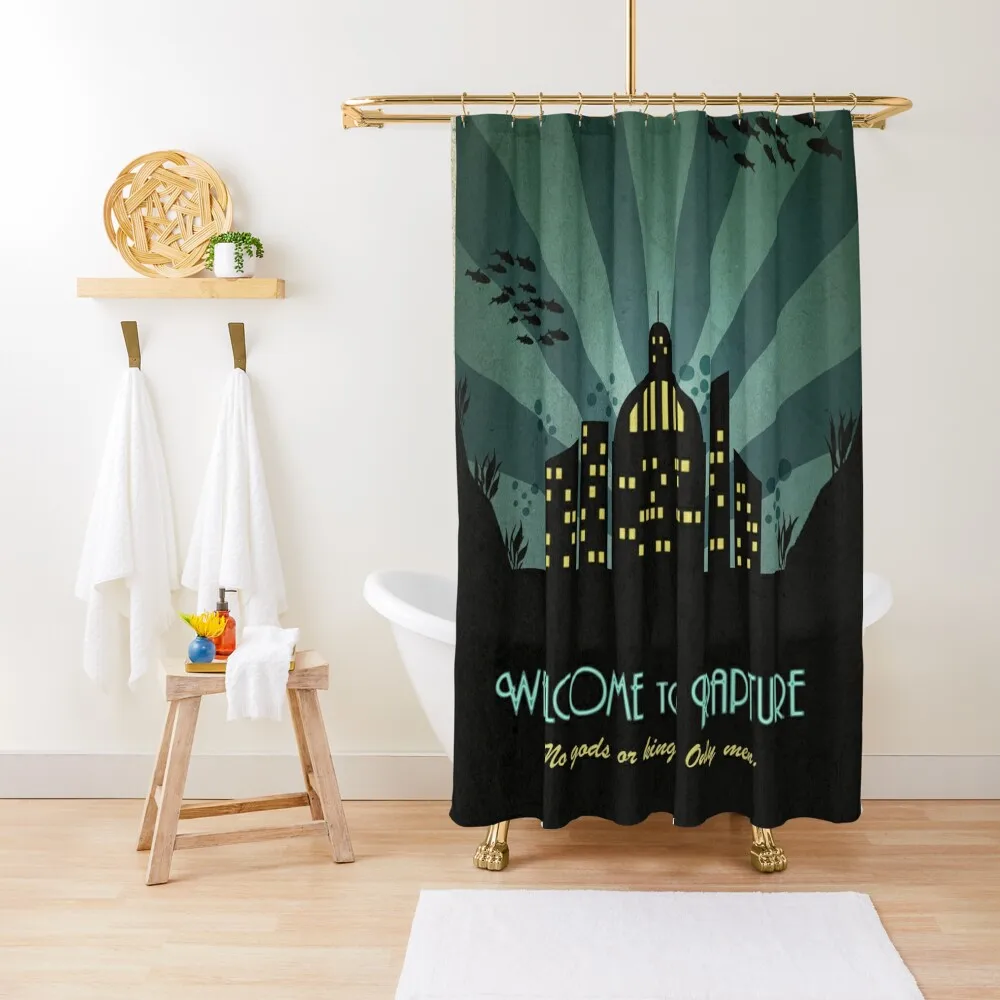 

Bioshock Welcome To RaptureShower Curtain Bathroom Curtain Box Bathroom Deco Elegant Bathroom Curtain