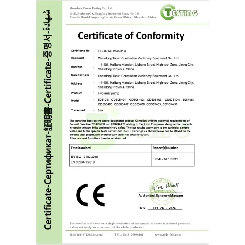 Brake Applicable 31LF-40010 Gear Pump Assembly for HL730-7 HL730TM7 HL740-7 HL740TM-7