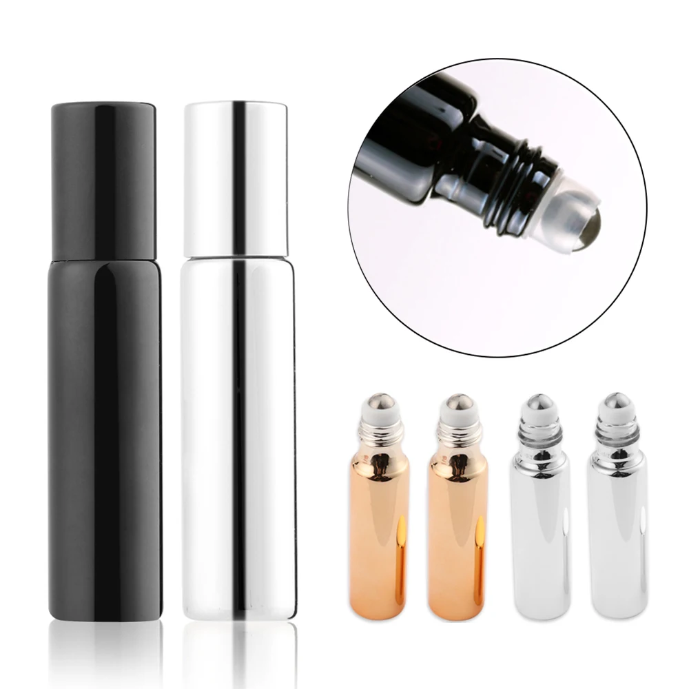 Stainless Steel Roller Ball Massager Roll On Cosmetics Container Refillable Bottles Roller Bottles Essential Oil Roller Bottles