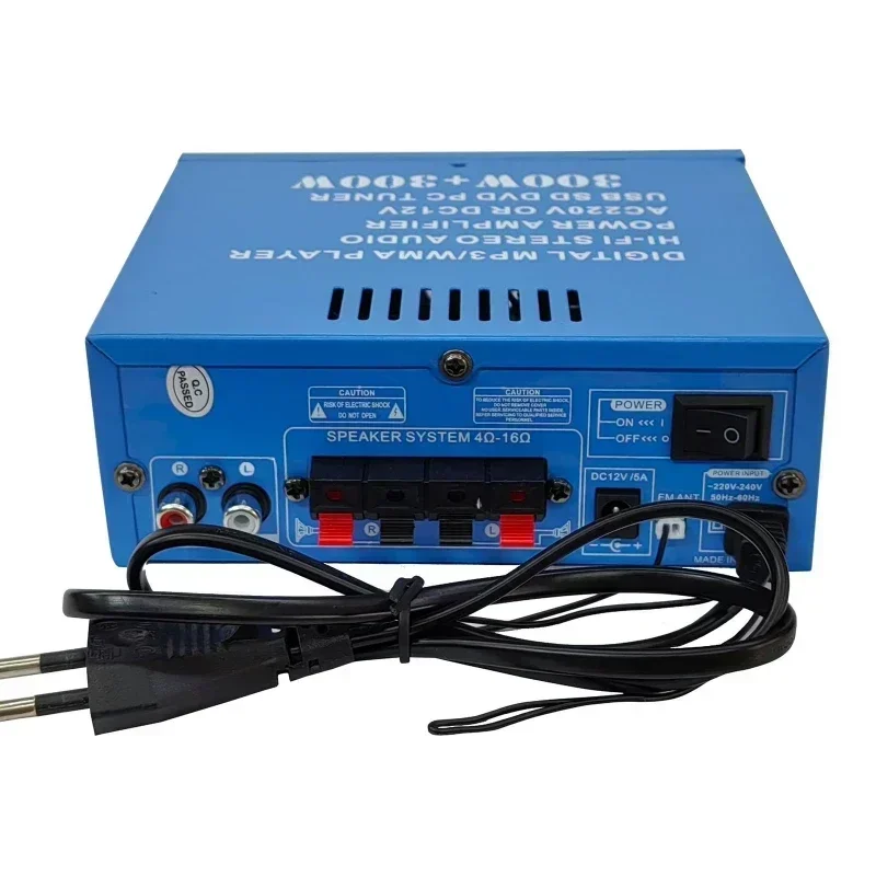 AV-263BT Amplifier for Car Bluetooth Digital Amplifier for Home Karaoke Stereo Car Subwoofer Audio Amplify with Remote Control