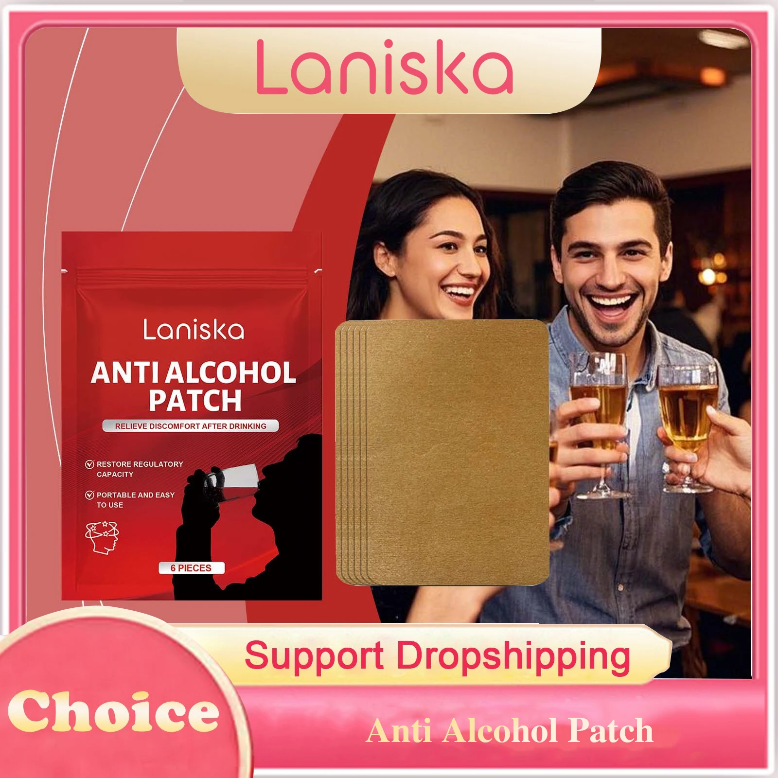Anti Alcohol Patch Relief Alcohol Addiction Hangover Treatment Protect Liver Reduce Post-Drinking Discomfort Quit Drinking Patch
