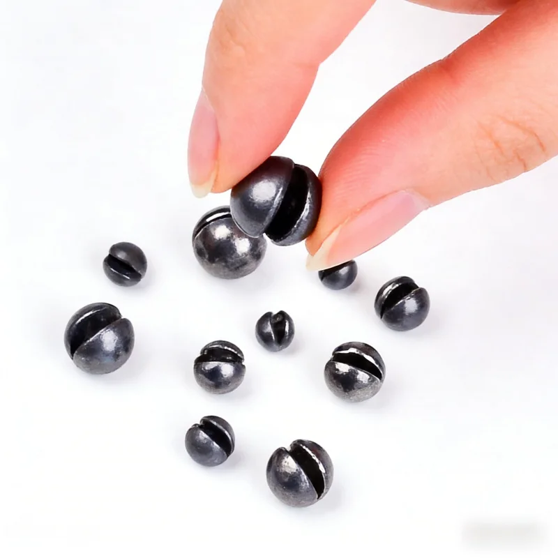 100pcsRound Open Quick Lead Sinker Sea Fishing Weight No Line Damage Bite Sinker Fishing Gear Accessories Fishing Tools