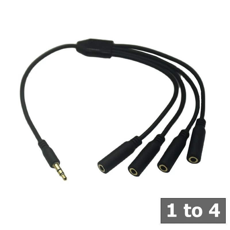 3.5mm Audio Splitter Y Jack 1 Male to 5 4 3 2 Female M/F 3.5 mm Cable Stereo Earphone Connector Adapter Earphone Accessories