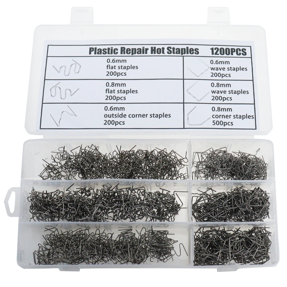 1200/3000pcs Hot Stapler Staples For Car Bumper Repair Welding Machine Plastic Welder Automotive Repair Machine Welding Wire Kit