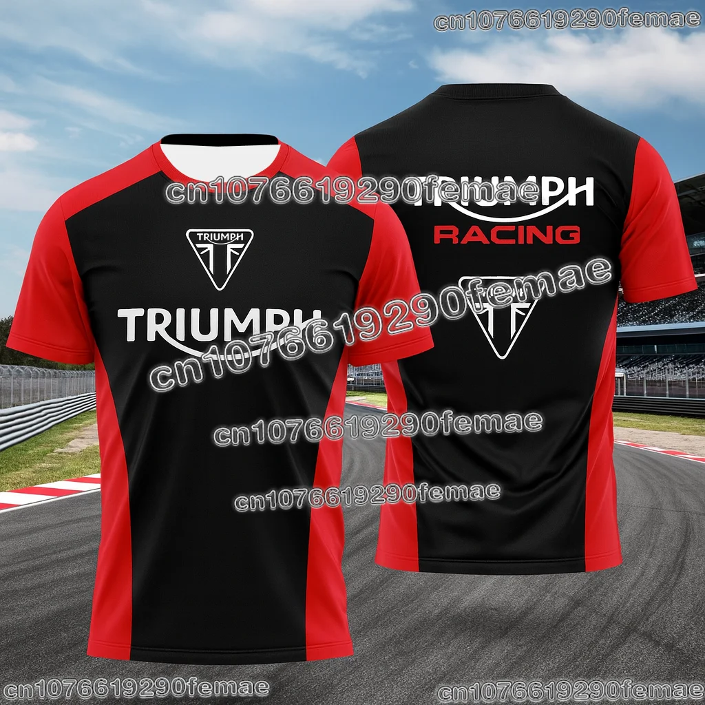

Лидер продаж, футболка Triumph для фанатов мотоцикла, быстросохнущая дышащая гоночная майка, удобная модная уличная одежда, повседневный байкерский топ