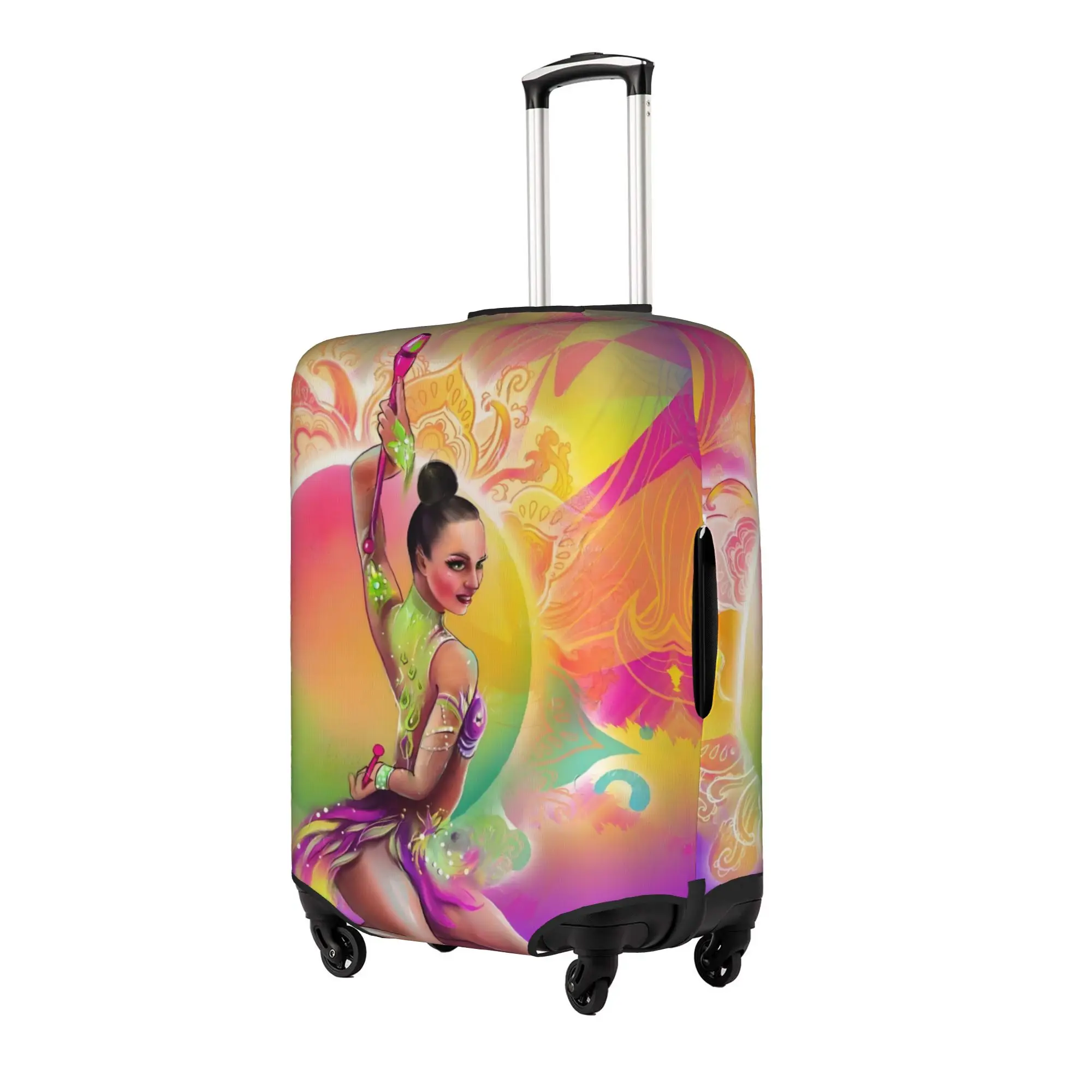 Rhythmic Gymnastics Dance Lover Suitcase Cover Elastic  Luggage Protective Covers for 18-32 inch