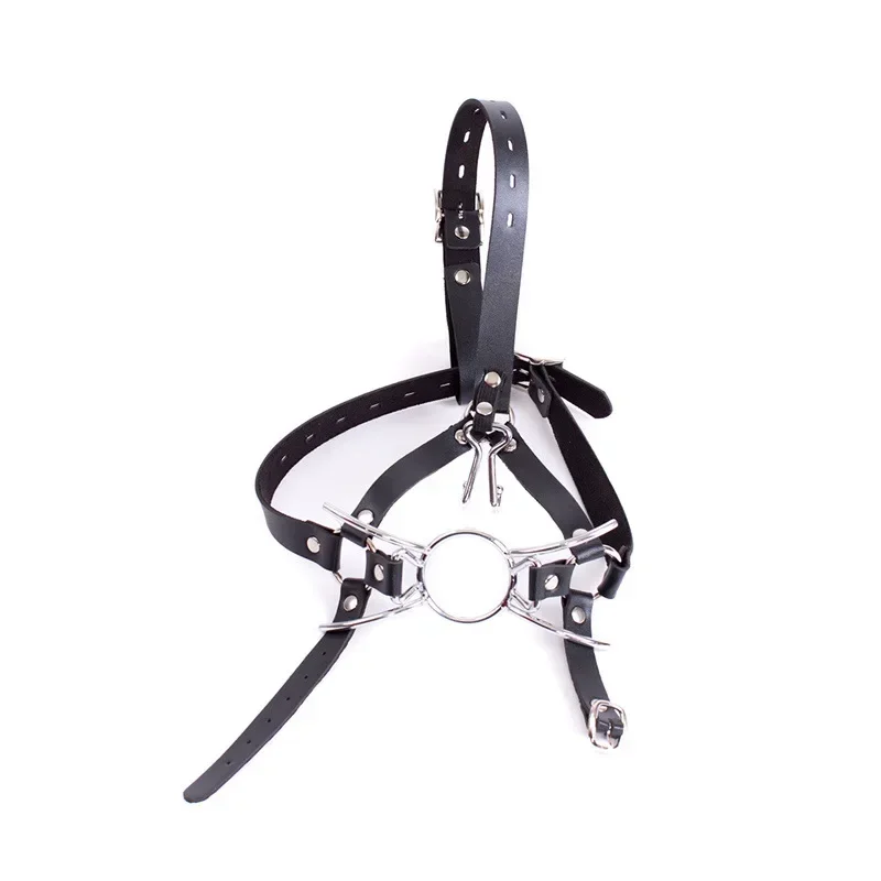 Mouth Mask Gag Mouth Bondage Restraint Sex Toys For Women Ball Mouth Gag Leather Harness Anti-spit Mask Head Harness