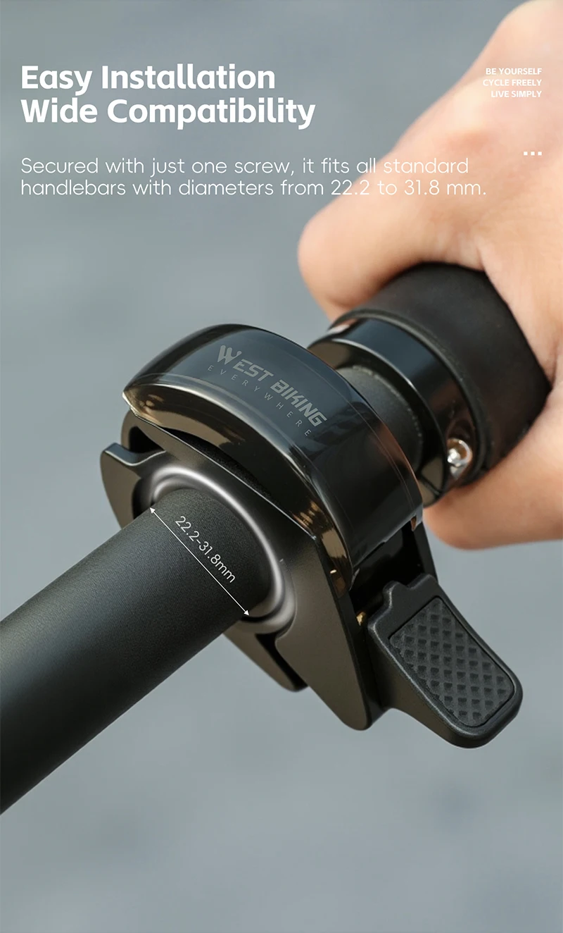 WEST BIKING Unsichtbare Fahrradklingel Niedliche Walform Klarer Klang Ästhetische Mini-Fahrradglocke Fahrradhorn MTB Rennrad Zubehör – Detail 8