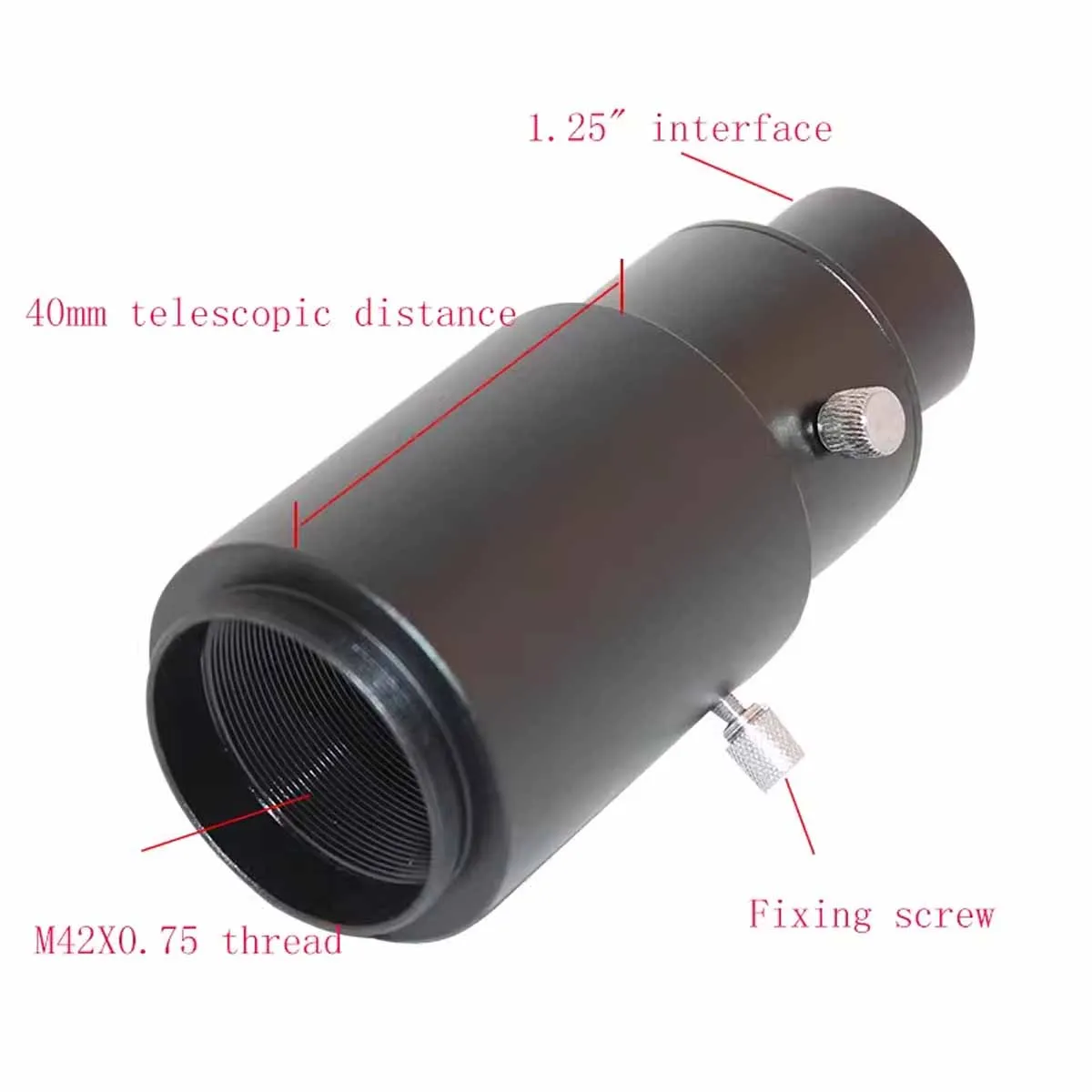 Astronomical Telescope 1.25/2-Inch Adjustable Telescopic Photography Extension Tube All Metal CA1 Extended for Stargazing & Astr