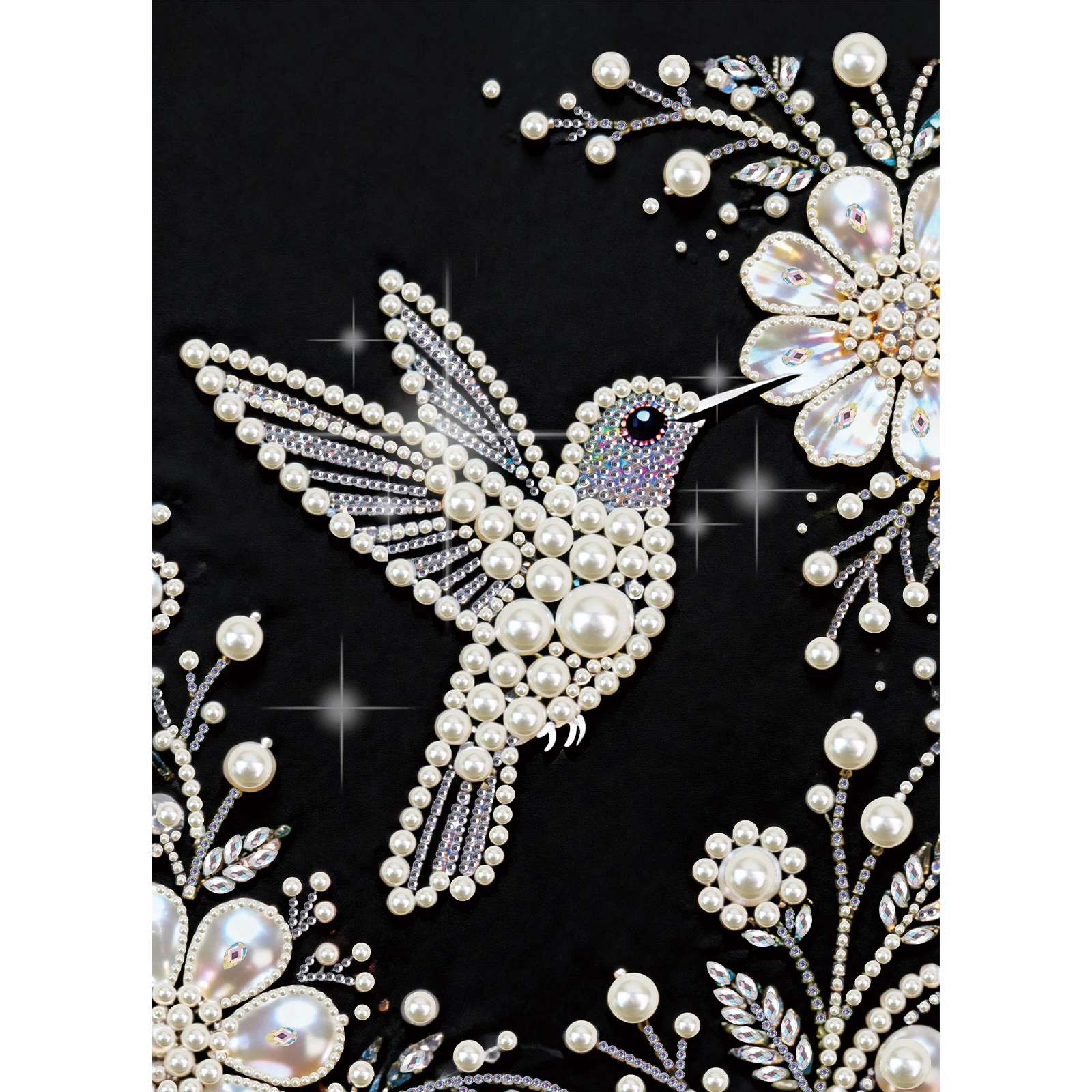DIY Pearl Diamond Art Painting Kit, Birdie Sparkling Drill Painting Kit for Adults Beginners, Craft Home Wall Decor Handmade Gif