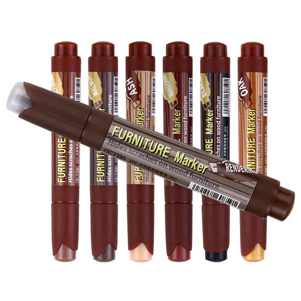 

Набор из 7 маркеров для ремонта деревянной мебели: быстросохнущие ручки для маскировки дефектов, сколов и царапин, многоцветные, с эффектом подбора по оттенку