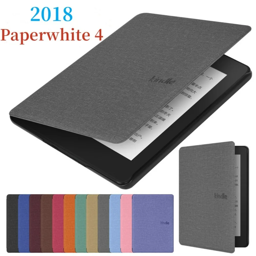 Protective Shell Ultra Slim PU Leather For Kindle Paperwhite 10th Smart Cover For Paperwhite 4 PQ94WIF 2018 Released Folio Case