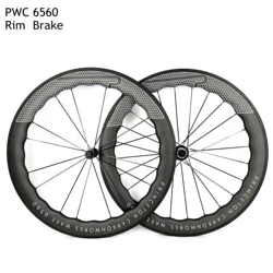 700C Road Bicycle Rim V Brakes Princeton 6560 width 28mm Carbon Fiber Bike Wheel Set UD Matte With Clincher/Tubeless/Tubular