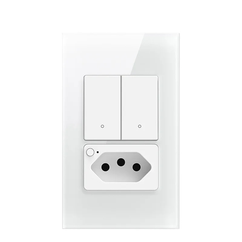 

Y23A-Tuya Wifi Smart Switch Brazil Socket Light Switch Work Voice Control Smart Switch Brazil Plug