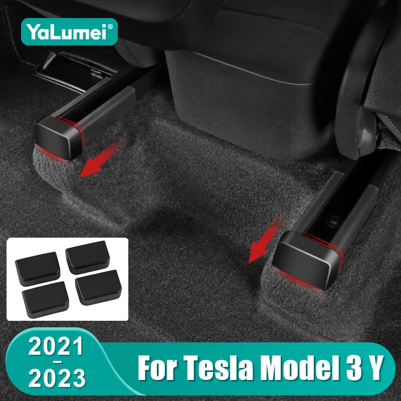 Für Tesla Model Y 2021 - 2024 Model 3 2021 2022 2023 Auto Rücksitz Gleitschienen-Schutzkappe Autositz Schienenabdeckung Zubehör