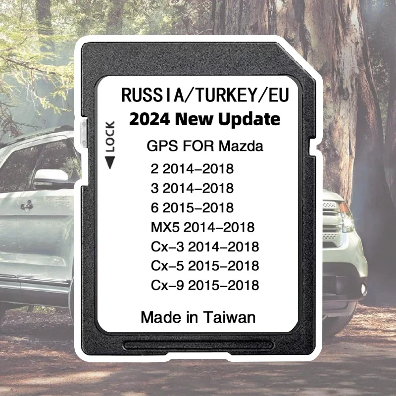 جديد 2024 نسخة خرائط الاتحاد الأوروبي روسيا تركيا الملاحة بطاقة SD لمازدا 2/3/6/CX3/CX5/CX9/MX5 سيارة Sat Navi 16GB GPS تحديث خرائط البيانات