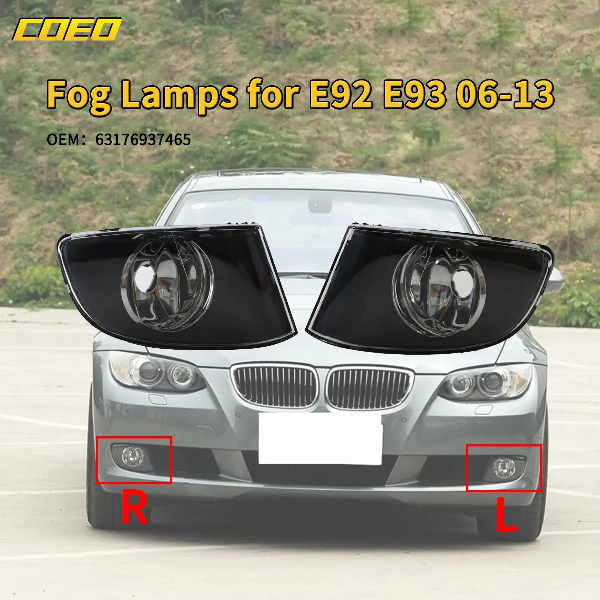 

Auto Front Bumper Fog Light Assembly For BMW E92 E93 2006-2013 63176937465