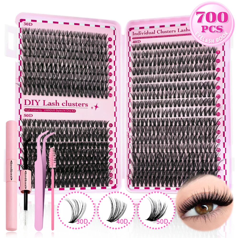 700PCS-30D/40D/50D Mixed Length 9-16mm, D-Curl Holiday Eyelashes for DIY and Various Festive Celebrations