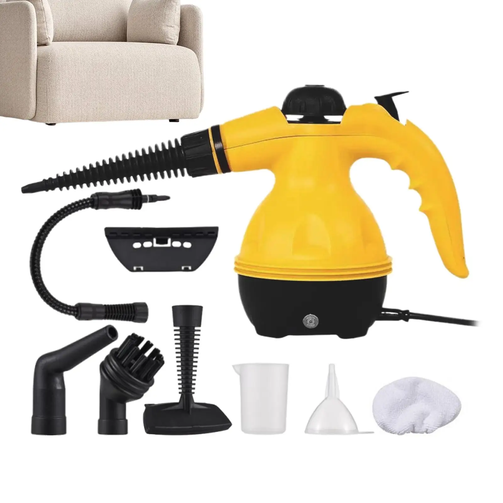 

Handheld Steam Cleaner 1250W Multi-Purpose Portable Powerful Steamer Grout Floor Fabric Steaming Tool for Car Kitchen Upholstery