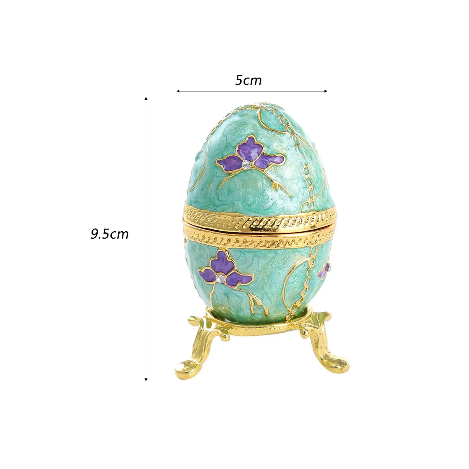 صندوق حلية البيض، صندوق مجوهرات مطلي بالمينا، حلي زخرفية، ديكور منزلي، قابل للجمع