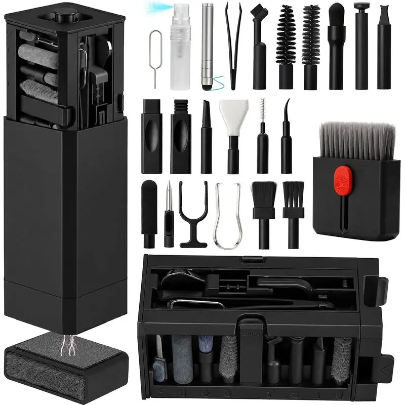 32-in-1 Cell Phone Cleaning Kit for Ports, Earbuds & Keyboards for iPhone Android, Charging Port Cleaner for USB-C Lightning