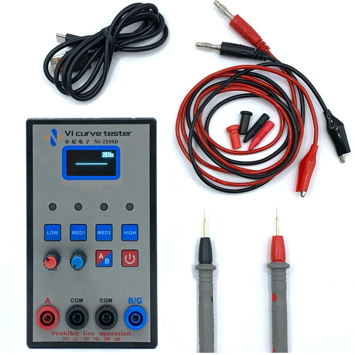 

OLED display 2-channel handheld VI curve tester ASA circuit board online repair tester