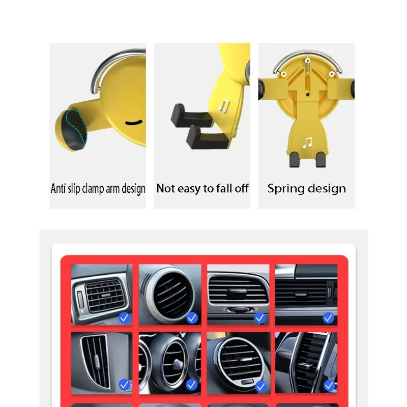 New Car Air Outlet Phone Holder Automatic Telescoping Clamp Mobile Universal Bracket For Car Mounted Brackets image 4
