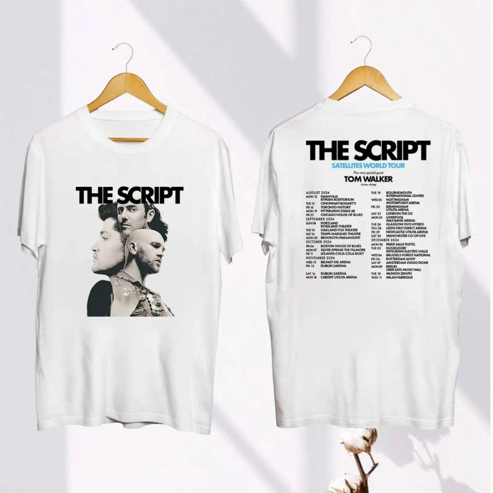 Graphic The Script Satellites Tour 2024 Shirt, The Script 2024 Concert, The Scri