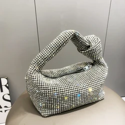 Rhinestones Evening bag silver Crystal Bags for Women Purses and Handbags Luxury Designer banquet bag